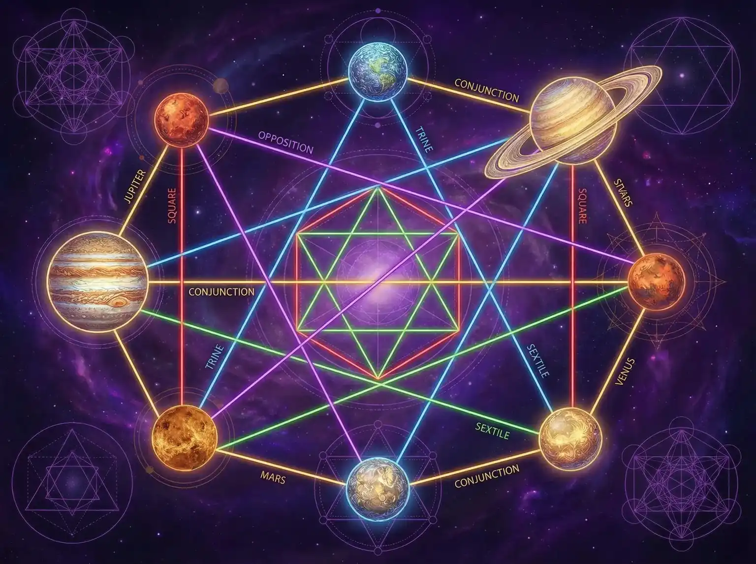 行星相位解读 - 裸睡的丹丹 第二部分 | 占星学进阶